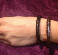 Pulsera de cuero trenzado 